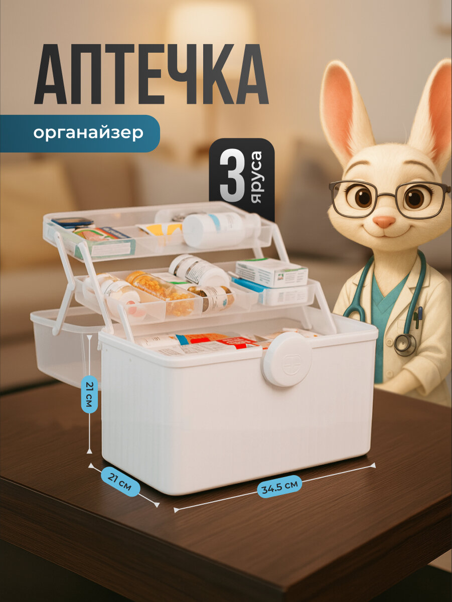 Аптечка органайзер для лекарств и медикаментов Birdhouse