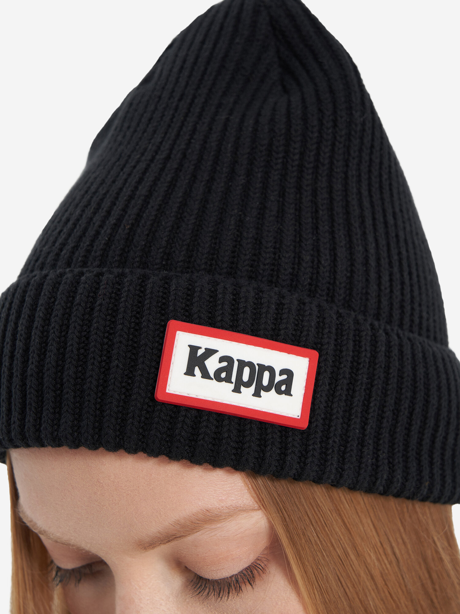 Шапка Kappa для мужчин и женщин, размер one size, черный — фото 1