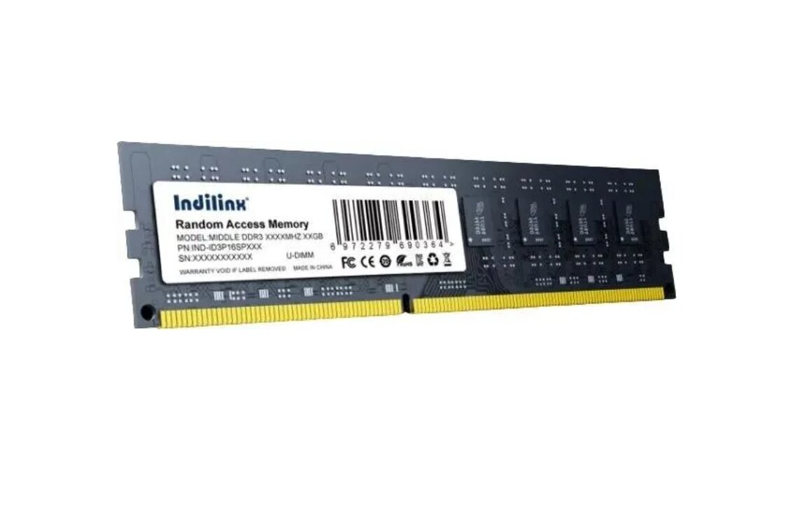 Оперативная память Indilinx DIMM DDR3 8Gb 1600MHz PC-12800 CL11 1.5V (IND-ID3P16SP08X)