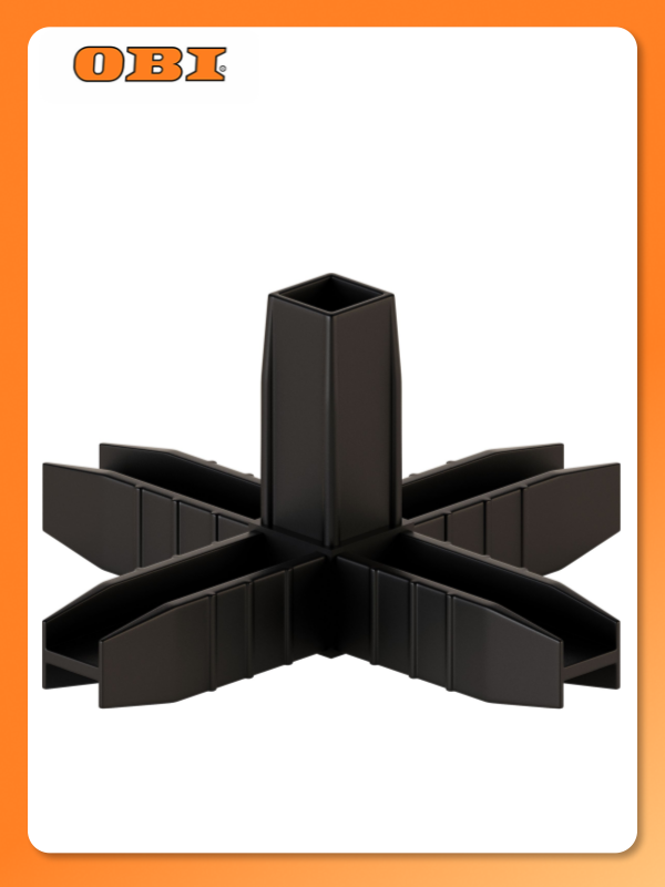 Коннектор найди 5  для каркасной системы  пластик  влагостойкий  черный