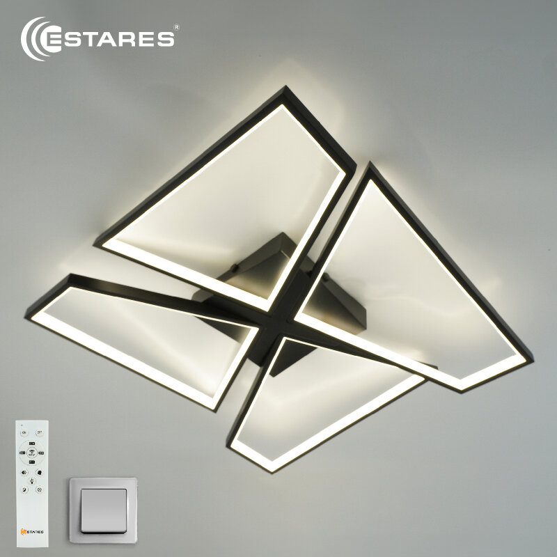 Управляемая светодиодная потолочная люстра ORLANDO 120W S BLACK WHITE