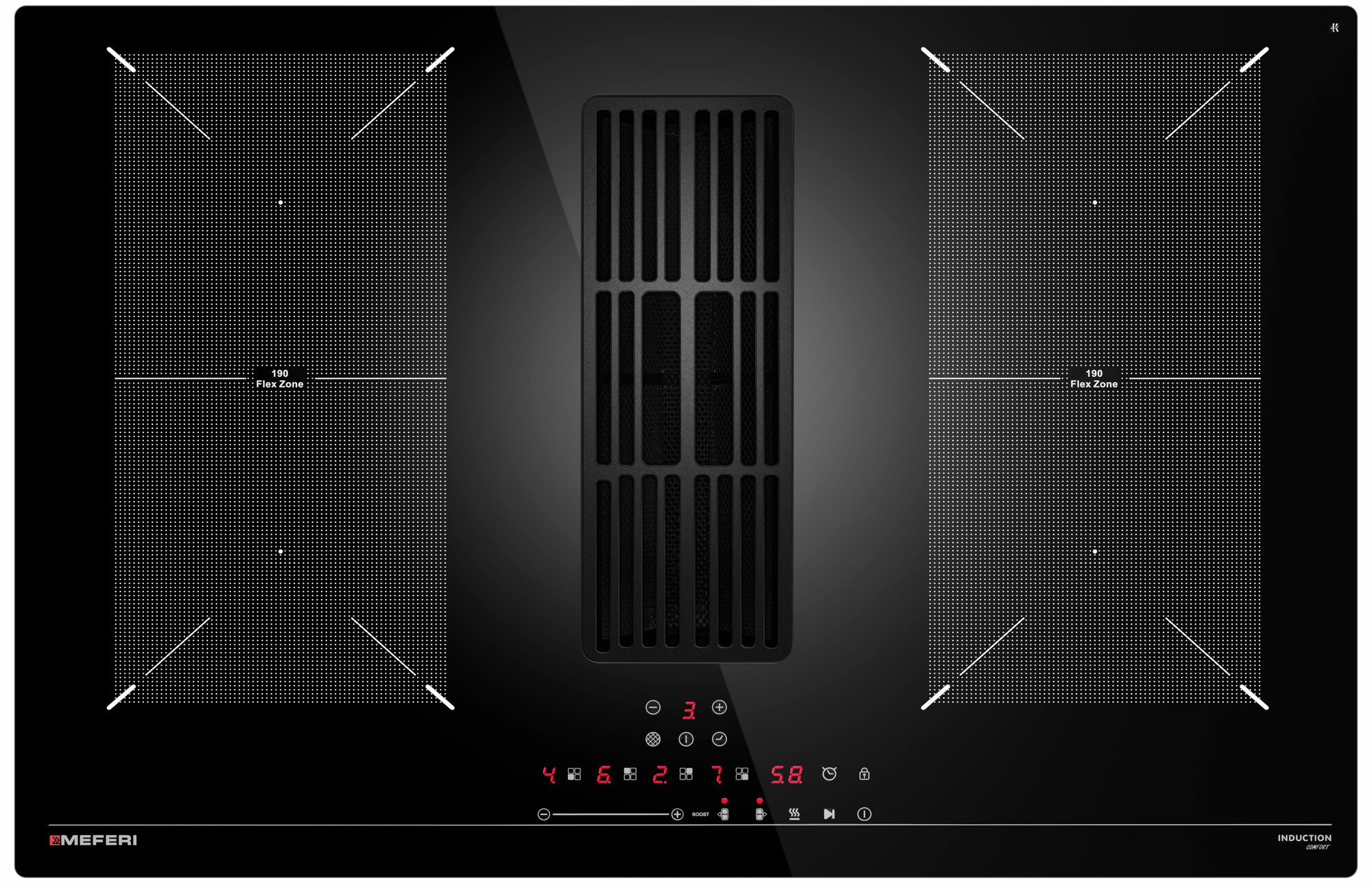 Фотографии Варочная панель индукционная с вытяжкой MEFERI XSMART75BK COMFORT