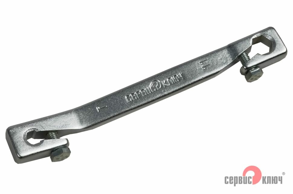 Ключ для прокачки 7x11мм, углеродистая сталь, антикоррозийное покрытие, 16 см, Сервис Ключ — фото 1