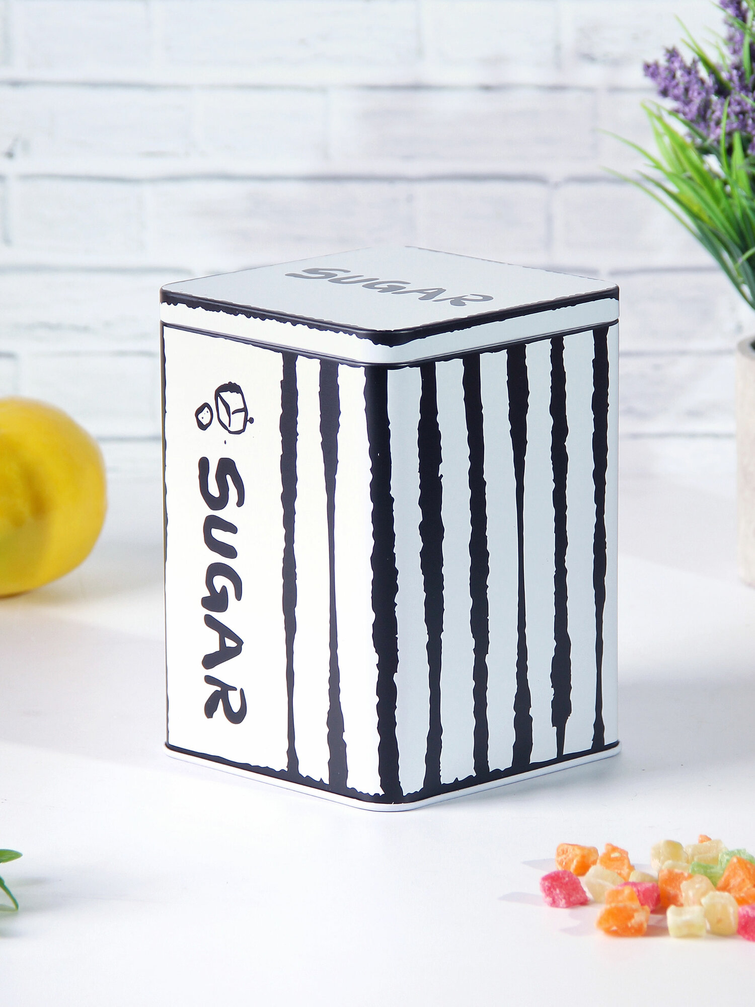 Банка для сыпучих продуктов Сахар 1,45 л металл "Перо Павлина"