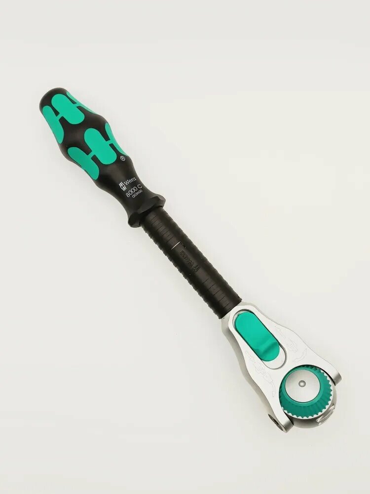Трещотка с поворотной головкой WERA ZYKLOP 8000 C, 1/2", хромованадиевая сталь — фото 1