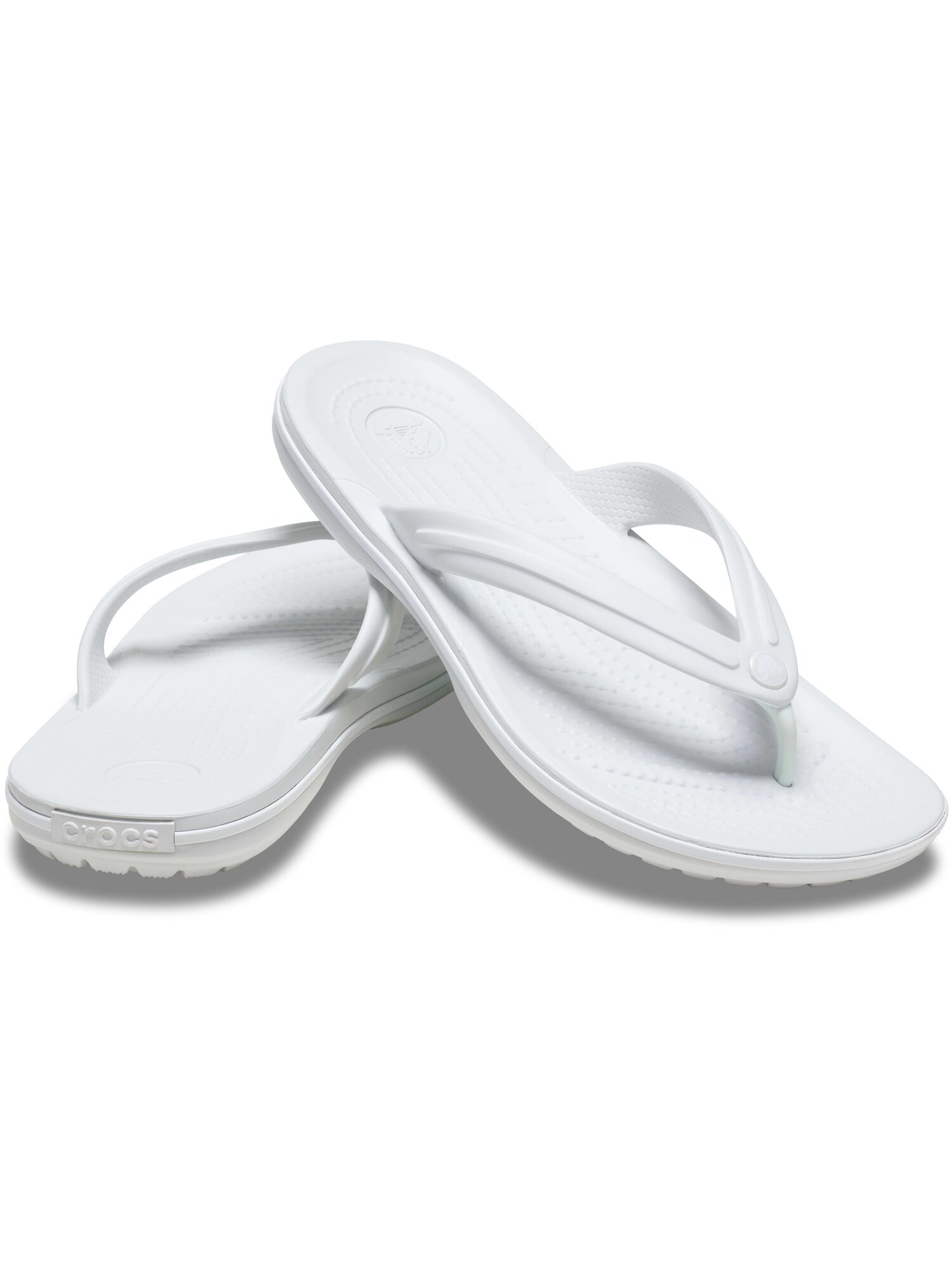 Сланцы Crocs Crocband Flip, размер M6W8 US, белый, — фото 1
