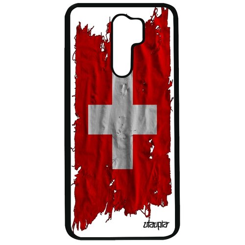 фото Чехол для телефонов redmi 9, "флаг швейцарии на ткани" государственный страна utaupia