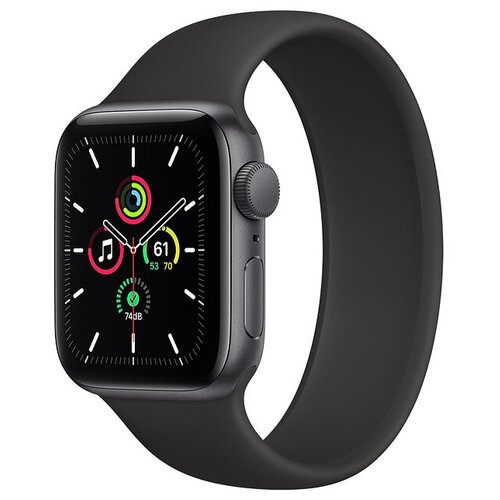 фото Умные часы apple watch se gps 40мм aluminum case with solo loop, серый космос/черный, 9
