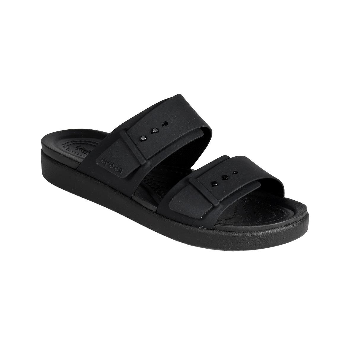 Шлёпанцы Crocs Brooklyn Buckle Low, размер W10 US, черный — фото 1