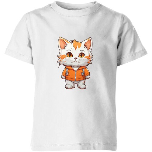 Футболка Us Basic, размер 10, белый детская футболка садовый котёнок 128 синий