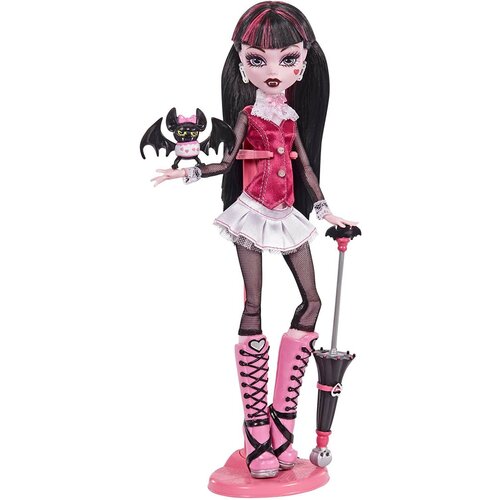 фото Кукла monster high reproduction - дракулаура базовая с питомцем mattel