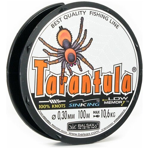 фото Монофильная леска balsax tarantula d=0.3 мм, 100 м, 10.6 кг, серый, 1 шт.
