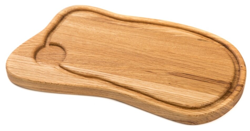 Разделочная доска деревянная фигурная для подачи стейка - фотография № 1