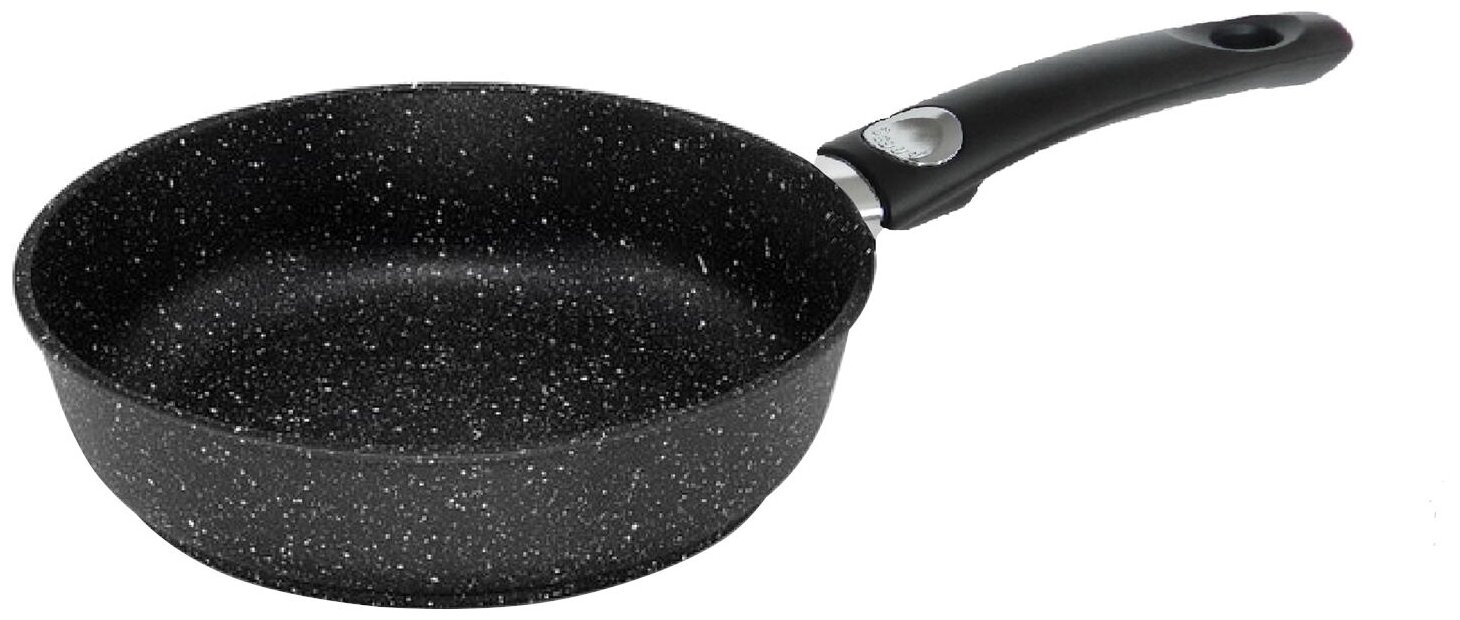 Сковорода со съемной ручкой VICTORIA "Гранит", 26 см., алюм., черный гранит c бакелитовой ручкой.