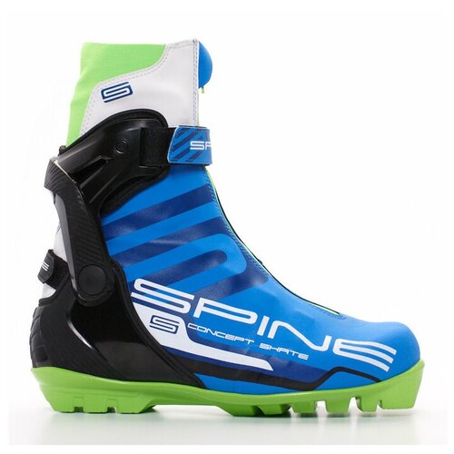 фото Ботинки лыжные sns spine concept skate модель 496 (серия sport), синие/черные/салатовые, размер 36
