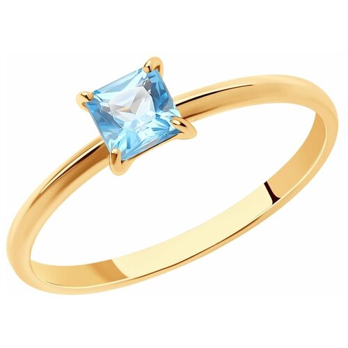 фото Sokolov кольцо из золота с топазом 716149, размер 18