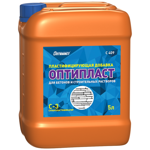 Добавка пластификатор Optimist-Elite Оптипласт C 409 5 кг 5 л бесцветный канистра добавка пластификатор основит сэйфскрин spp1 бесцветный 5 л канистра