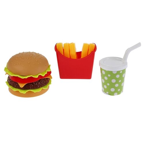 фото Набор продуктов играем вместе фастфуд собери свой ланч 1901u214-r бежевый/зеленый/красный