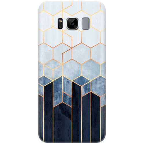 фото Re:pa накладка transparent для samsung galaxy s8 с принтом "золотые соты на сером"