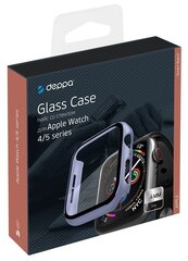 Кейс со стеклом для Apple Watch 4/5/6/SE/6/SE series лавандовый, 44 мм, Deppa 47165