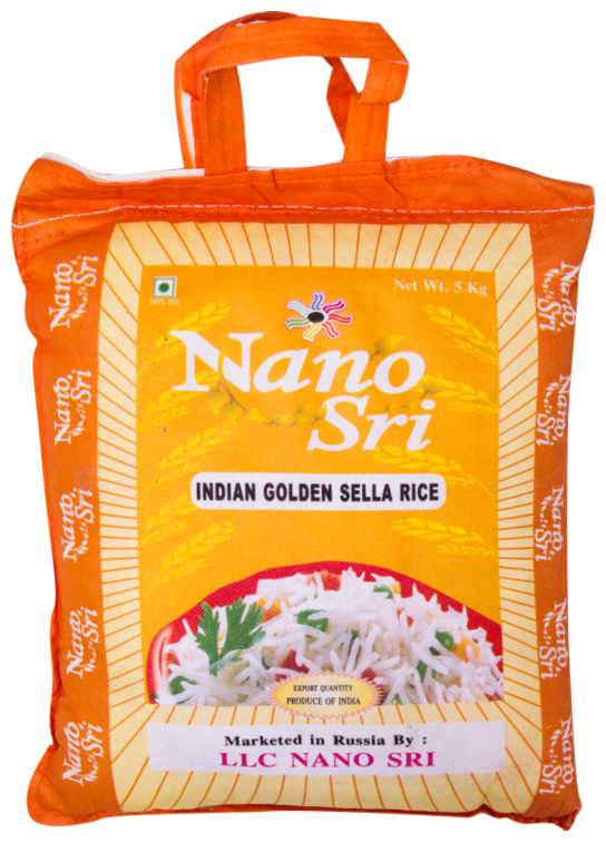 Рис басмати индийский Голден Селла пропаренный Nano Sri, 5 кг