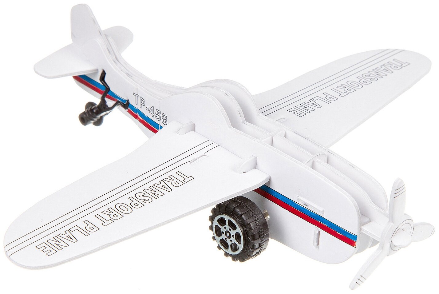 Сборная 3D модель BONDIBON для раскрашивания, с инерц мех, самолет, арт. 2613D-E