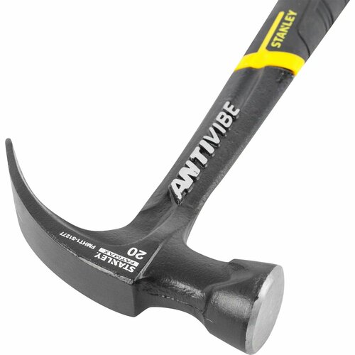 Молоток с изогнутым гвоздодером Stanley FatMax AntiVibe 567 г, композитная рукоятка молоток nikona roughneck antishock с изогнутым гвоздодером цельнокованный 16oz