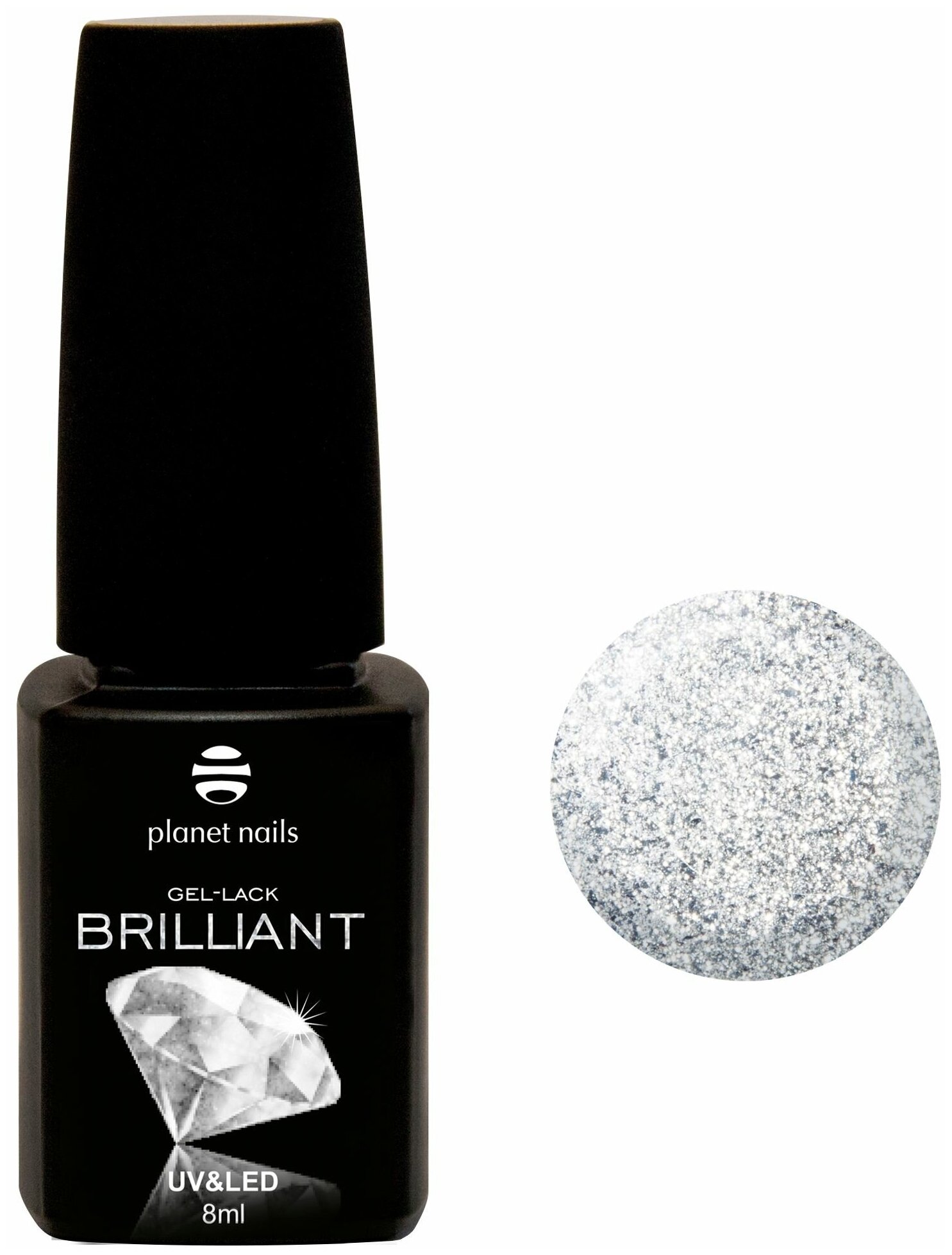 Гель-лак для ногтей Planet Nails Brilliant 701 «Серебро», 8 мл