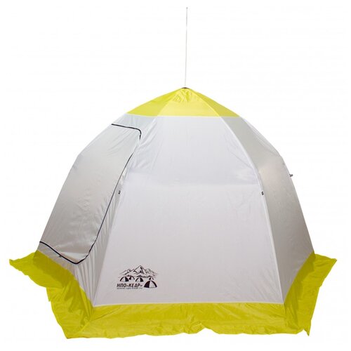 Палатка для рыбалки трехместная Кедр Кедр-3, белый/желтый