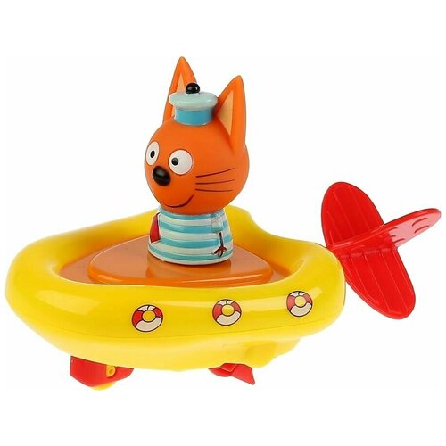 фото Игрушка для ванной капитошка три кота. лодка и коржик (stb3-tc) желтый