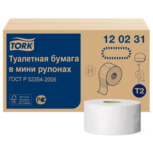 Туалетная бумага TORK Advanced 120231 12 рул. 1214 лист., белый, без запаха туалетная бумага про запас 170