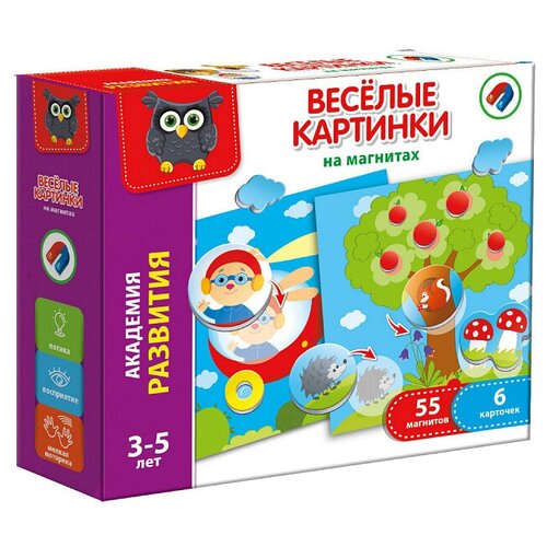 Настольная игра Vladi Toys Веселые картинки на магнитах VT5422-02 настольная игра vladi toys мама и малыш vt1310 02