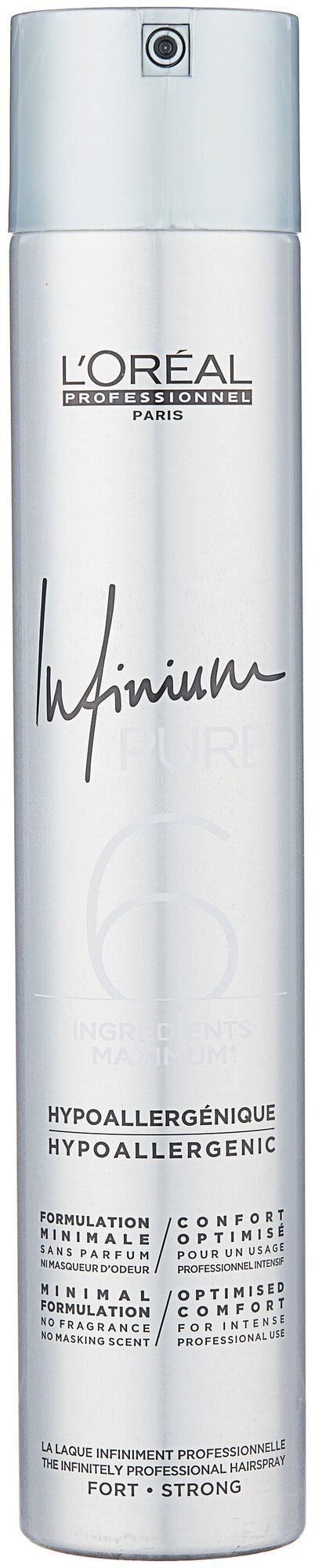 L'Oreal Professionnel Лак для волос Infinium pure Strong сильная фиксация