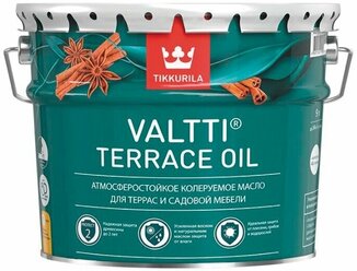 Масло Tikkurila Valtti Terrace Oil, бесцветное, 9 л