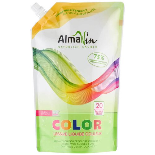 Жидкость для стирки AlmaWin Color, 1.6 кг, 1.5 л, для синтетических тканей, для нижнего белья