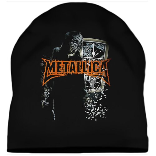 фото Шапка мужская metallica skull drabs