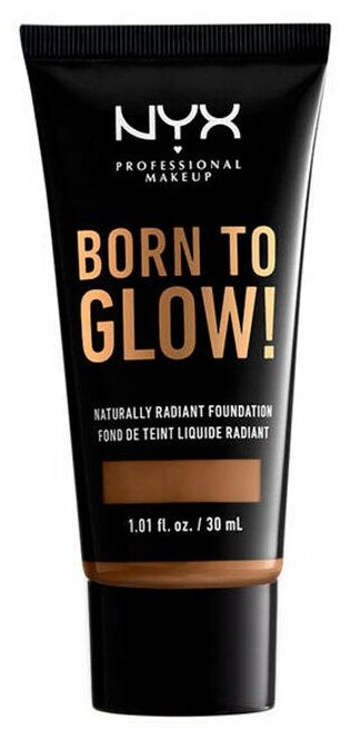 NYX professional makeup Тональный крем Born to glow!, 30 мл, оттенок: Deep Sable