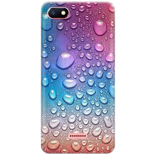 фото Ультратонкий силиконовый чехол-накладка для xiaomi redmi 6a с принтом "множество капель" gosso