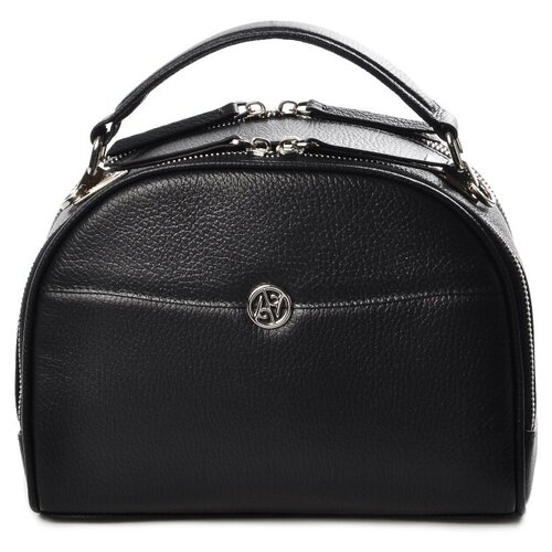 фото Сумка кроссбоди afina 477 ,натуральная кожа, черный