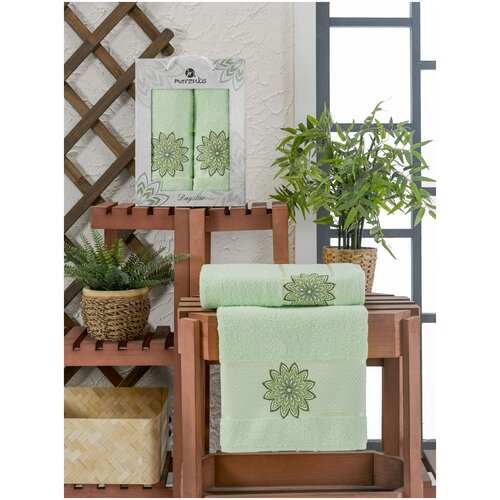 фото Комплект махровых полотенец merzuka в коробке 2 шт. daystar