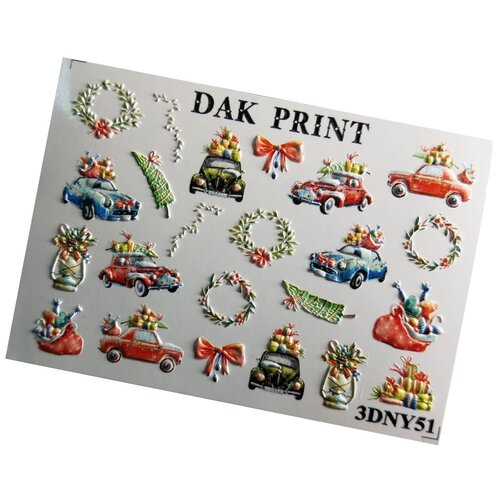 Купить Dak Print, 3D-слайдер №51NY, красный/оранжевый/голубой/зеленый/желтый