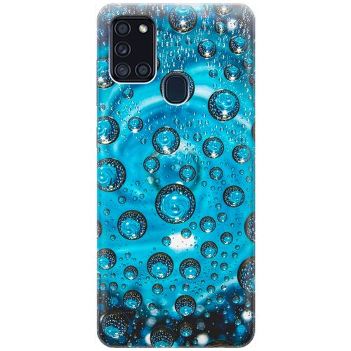 фото Re:pa накладка transparent для samsung galaxy a21s с принтом "голубые капли"