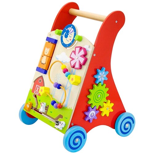 каталка игрушка viga слоник 44004 голубой голубой Каталка-ходунки Viga Activity Baby Walker (50950), разноцветный