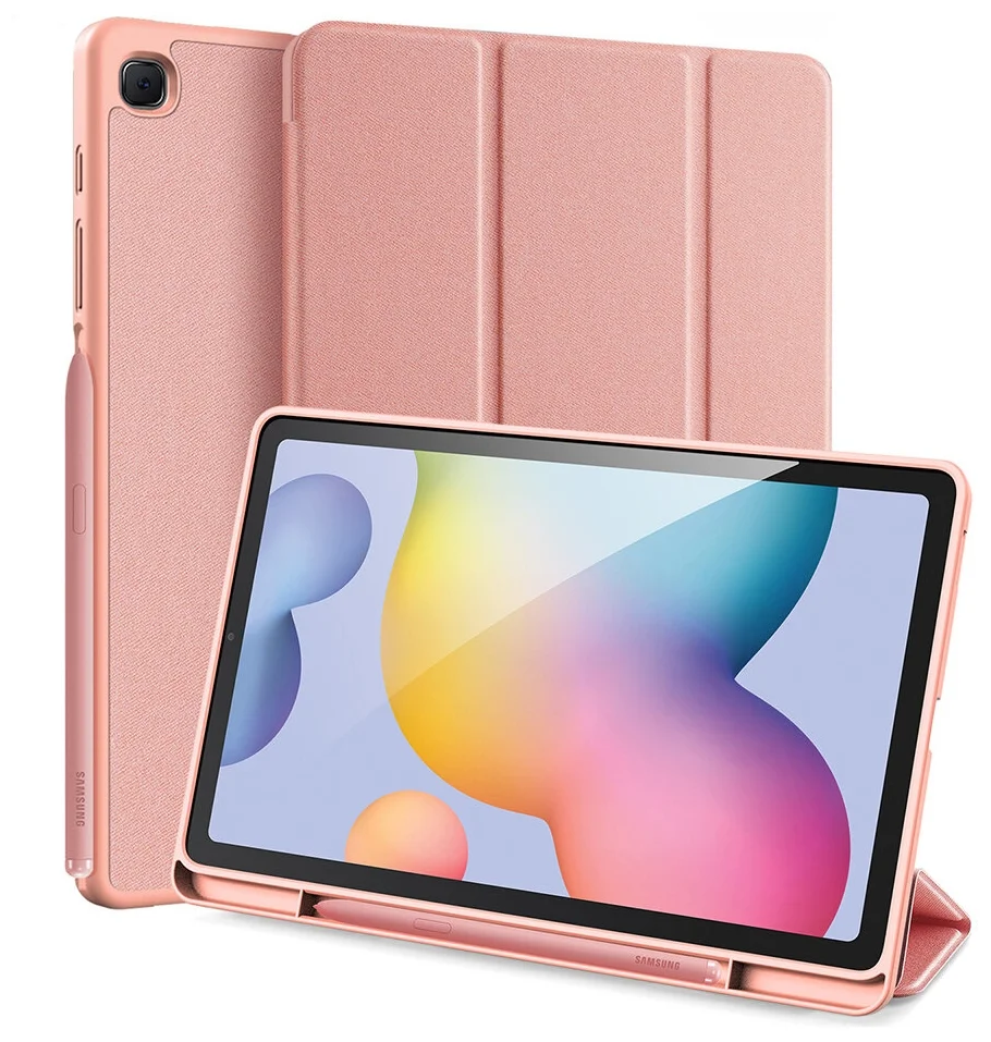 Чехол премиальный для планшета Samsung Galaxy Tab S6 Lite 10.4" с местом для стилуса S Pen, розовый
