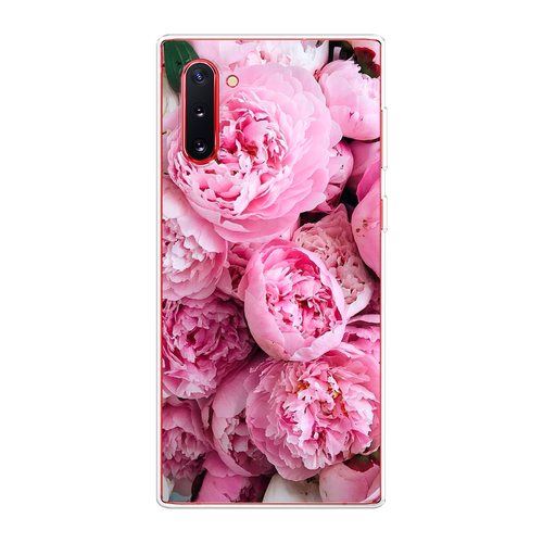 Силиконовый чехол на Samsung Galaxy Note 10 / Самсунг Гэлакси Нот 10 Розовые пионы