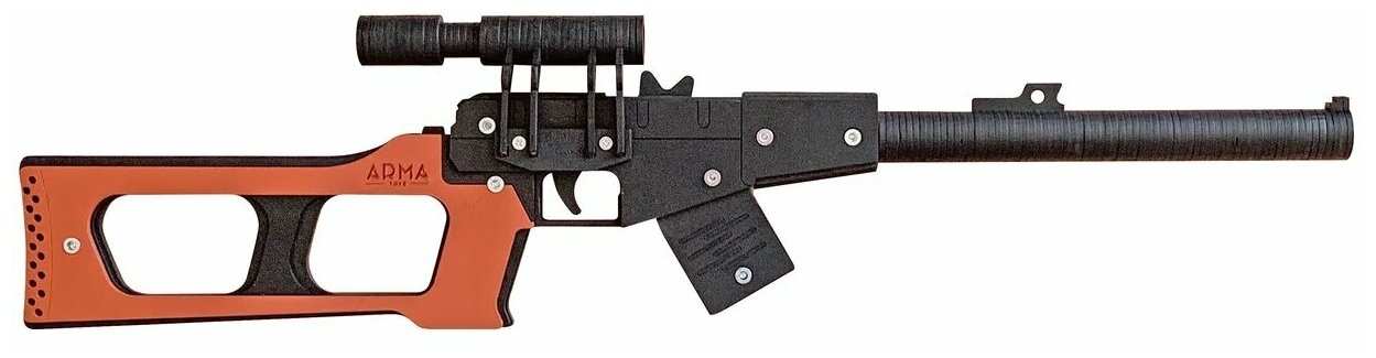 Игрушечная снайперская винтовка Винторез, ВСС, деревянный резинкострел со съемным стволом, собранный, подарок для мальчика