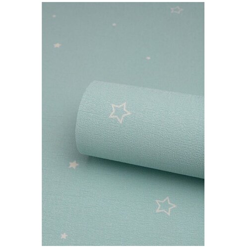 Самоклеющиеся обои в рулоне 30060 см Бирюзовые со звездами 1359₽