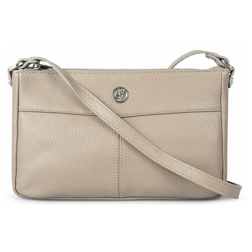 фото Сумка кросс-боди женская afina, натуральная кожа, капучино