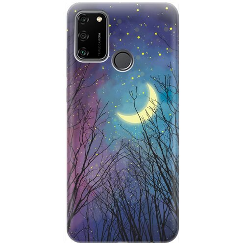 фото Re:pa накладка transparent для honor 9a с принтом "месяц в ветвях"