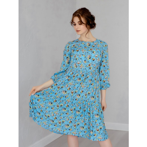 Платье Текстильный Край, размер 50, голубой